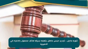 تنويه عاجل.. تجديد حبس عاطل بتهمة سرقة هاتف محمول بالإكراه في الأميرية
